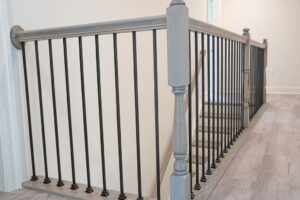 new stairs and railings by Hobday Custom Homes
